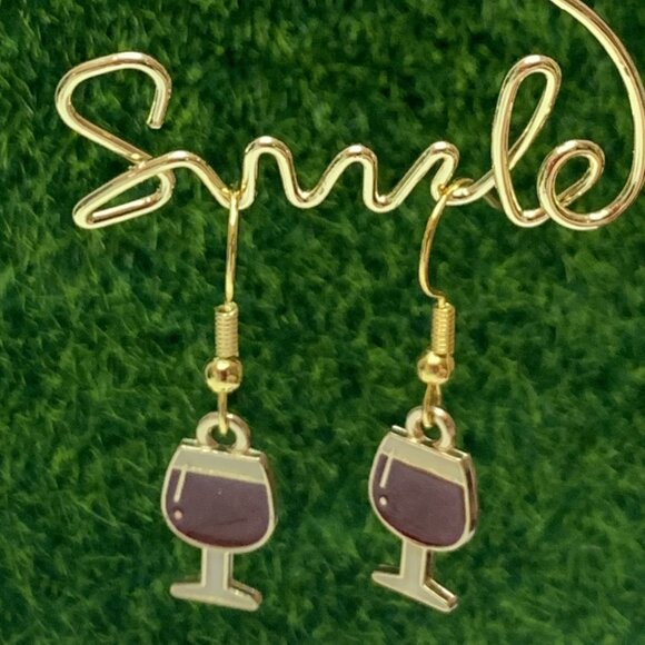 Wine Earring, Alcohol Earring, Drink Earring, Funny Food Earring, Gift Idea - Picture 5 of 7